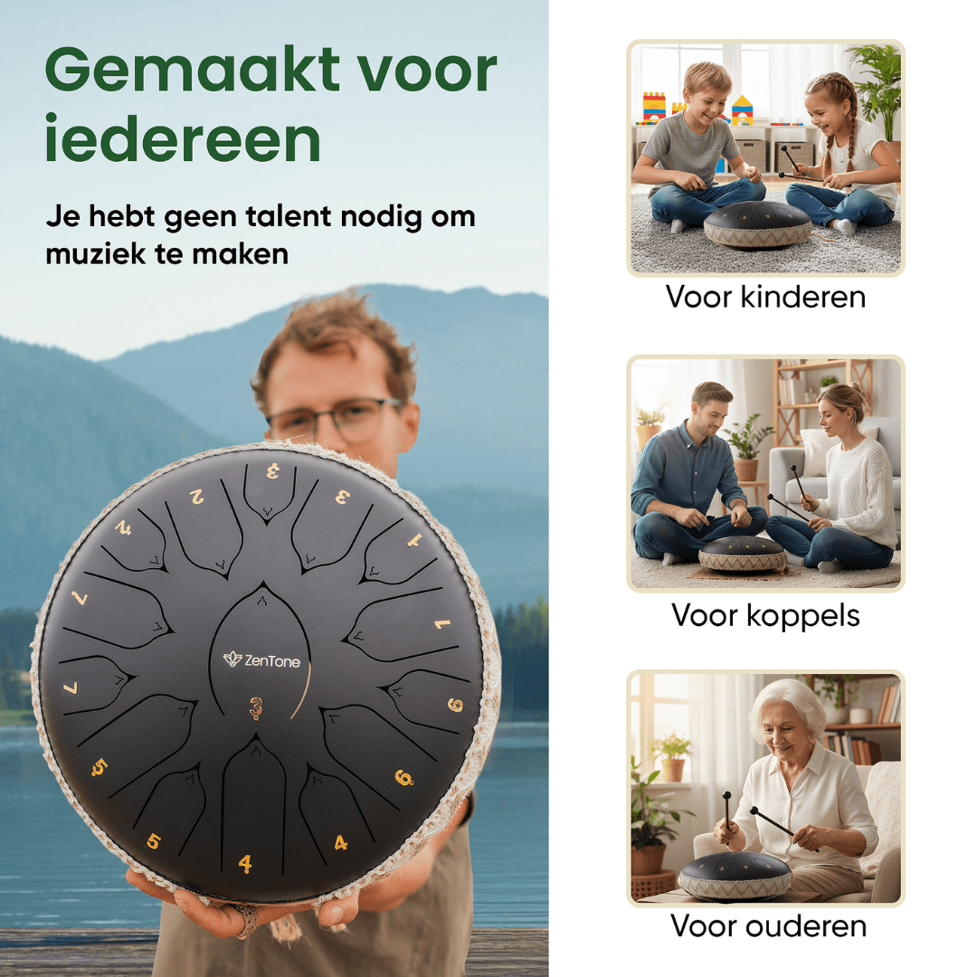 Zentone Tongue Drum - Blauw - Zentone