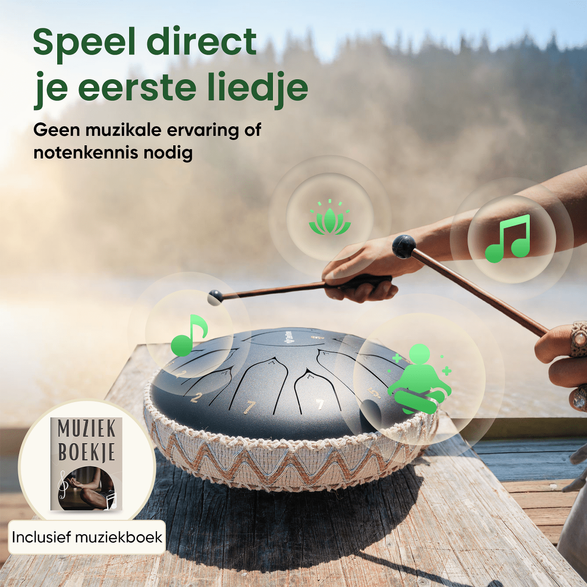 Zentone Tongue Drum - Wit - Zentone